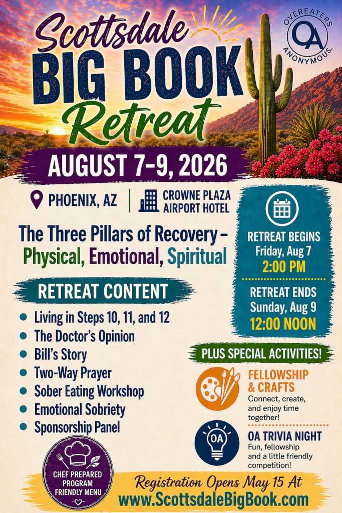Flier for Scottsdale Big Book Retreat